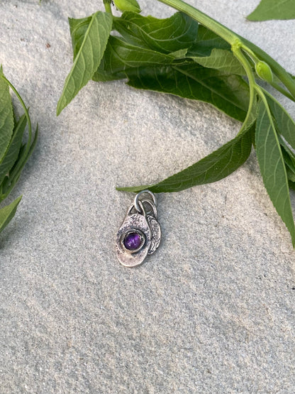 amethyst double pendant