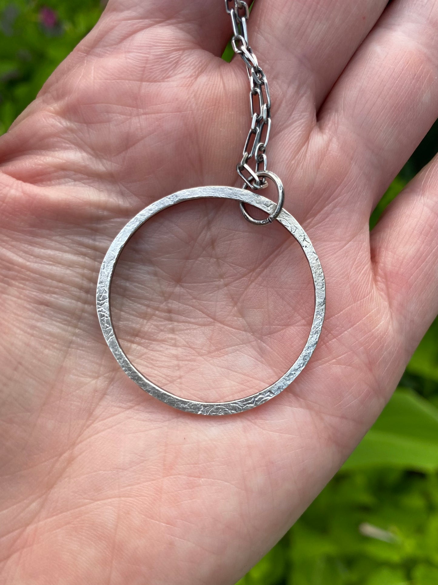imprinted circle necklace