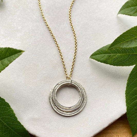 Milestone 100th Birthday Necklace Gift for Woman in Silver & Gold