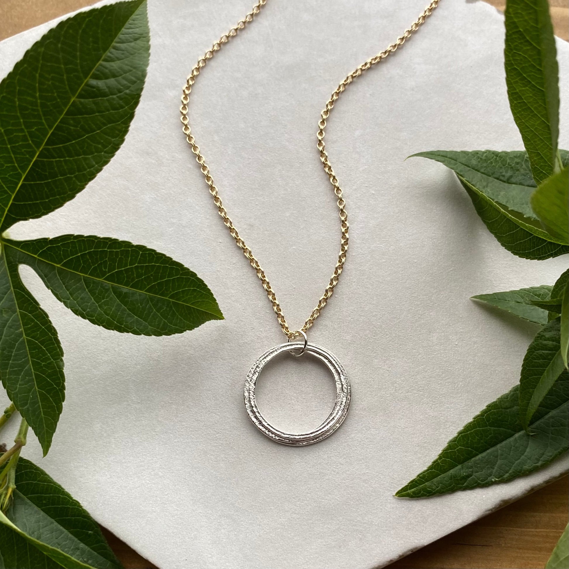 Silver & Gold 30th Birthday Necklace Gift for Woman