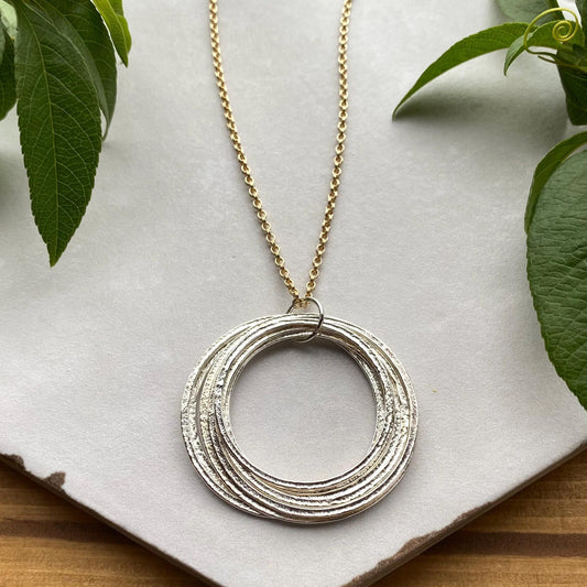 90th Birthday Necklace Gift for Woman Turning Nine Decades, Sterling Silver Milestone Necklace with Birthstones