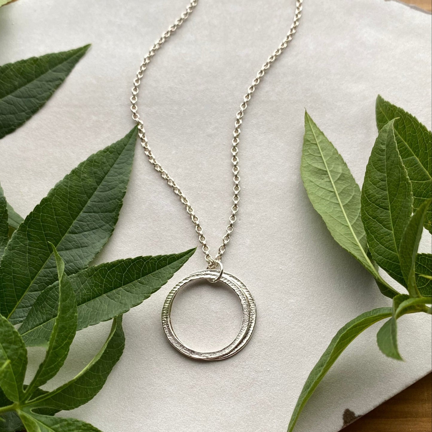 Sterling Silver 20th Birthday Necklace Gift for Woman Turning Twenty with 2 rings for 2 decades layered sterling silver circles pendant, high quality milestone jewelry