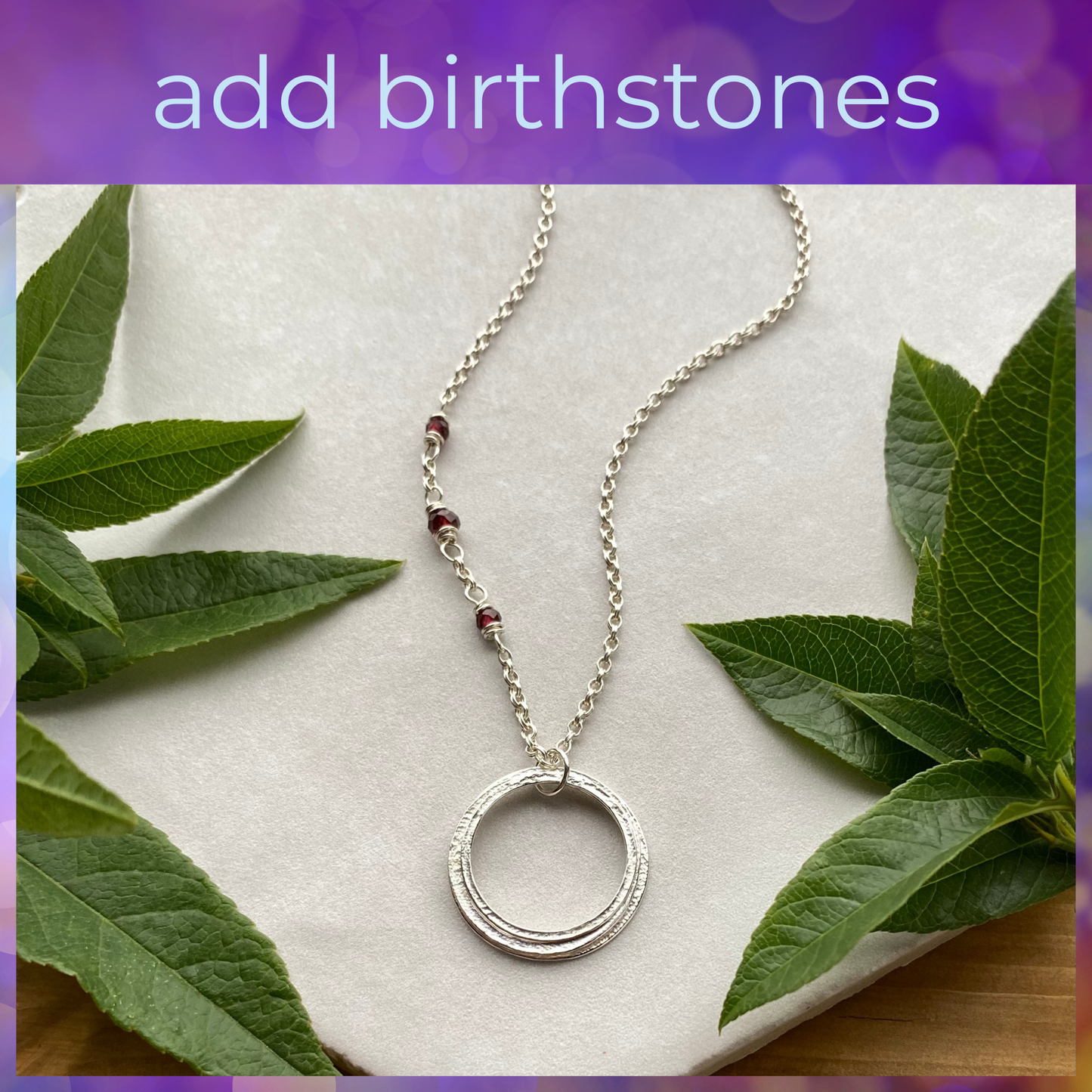 add birthstones to your 40th birthday necklace