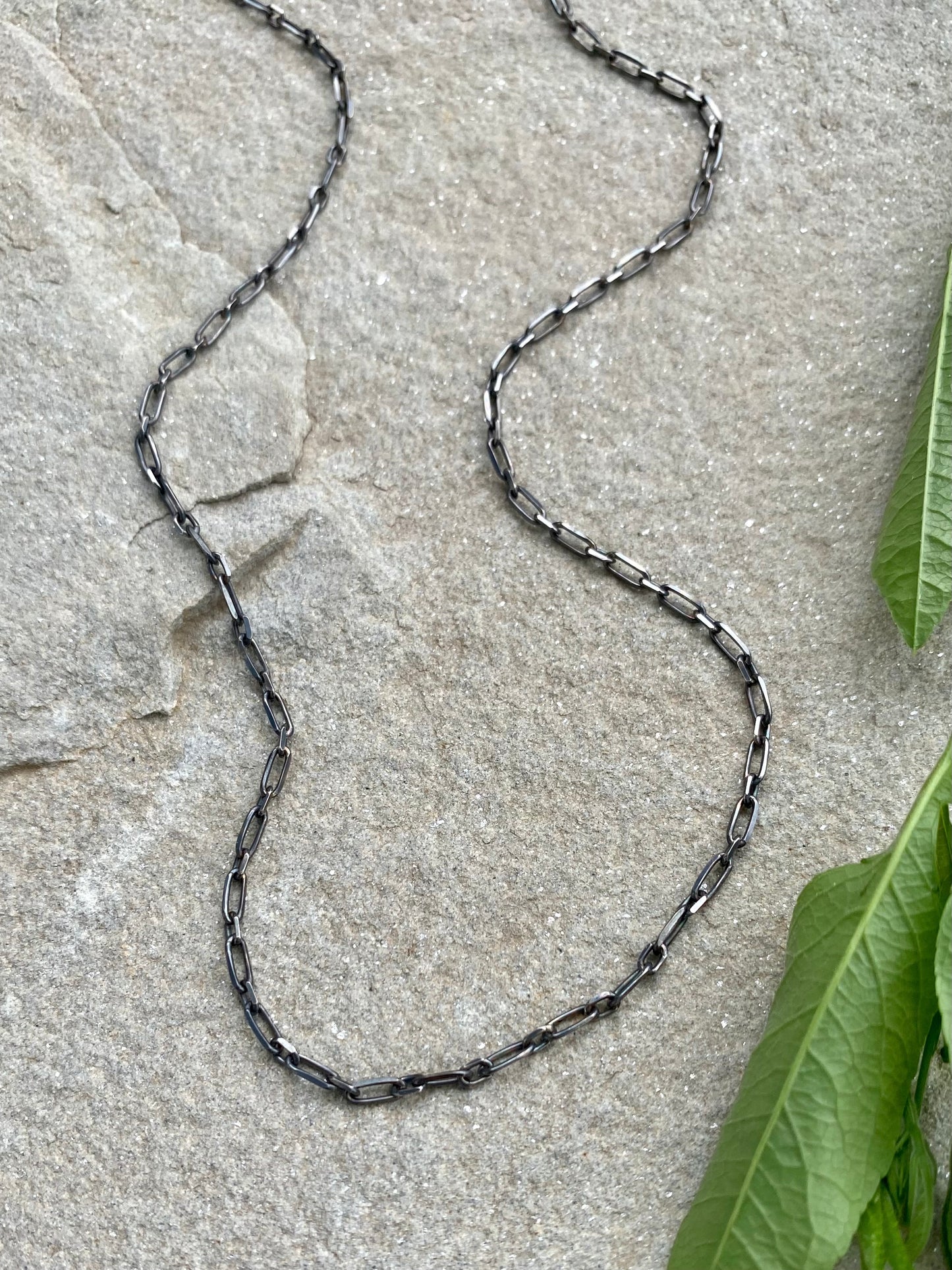 elegant silver long short links chain