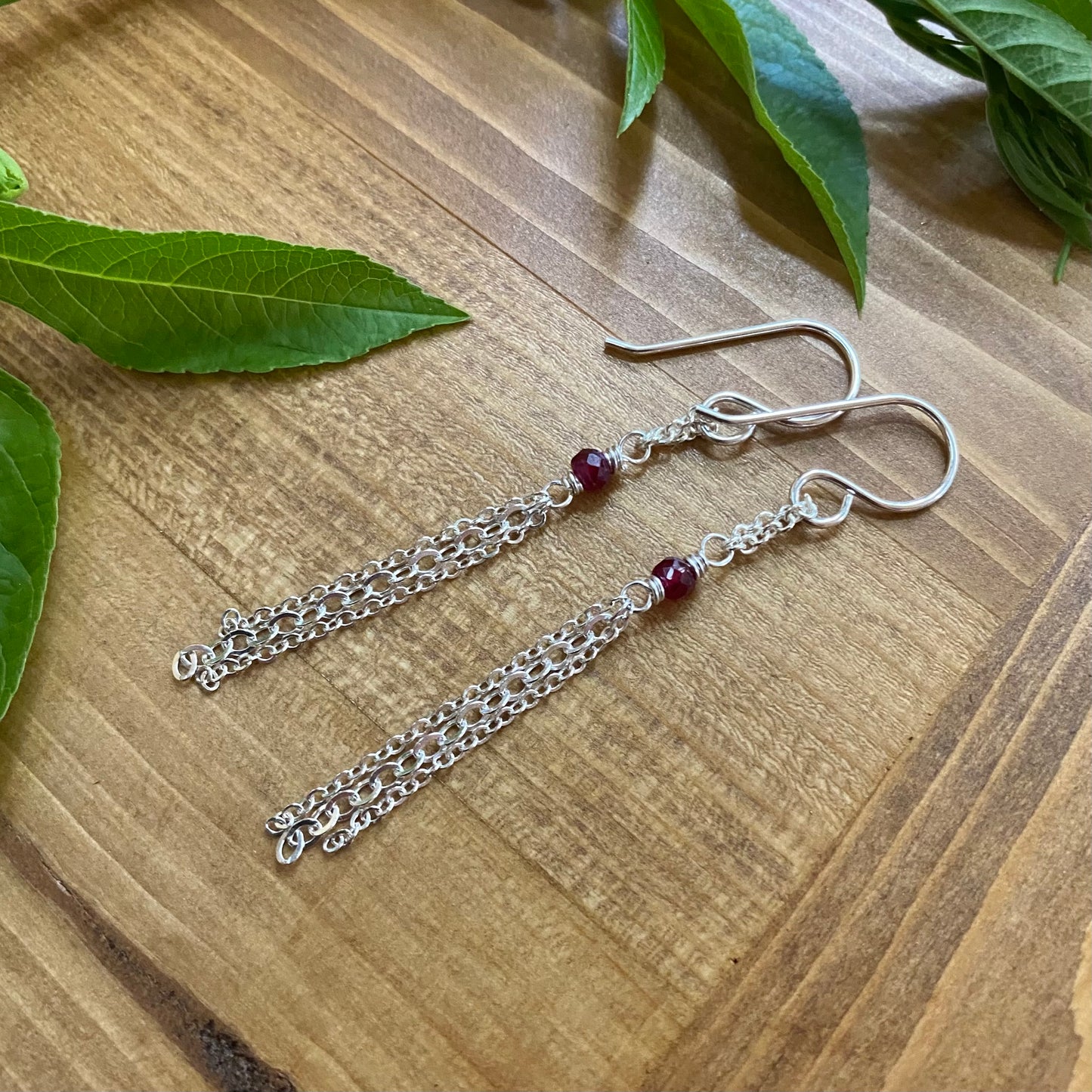 Birthstone Fringe Earrings