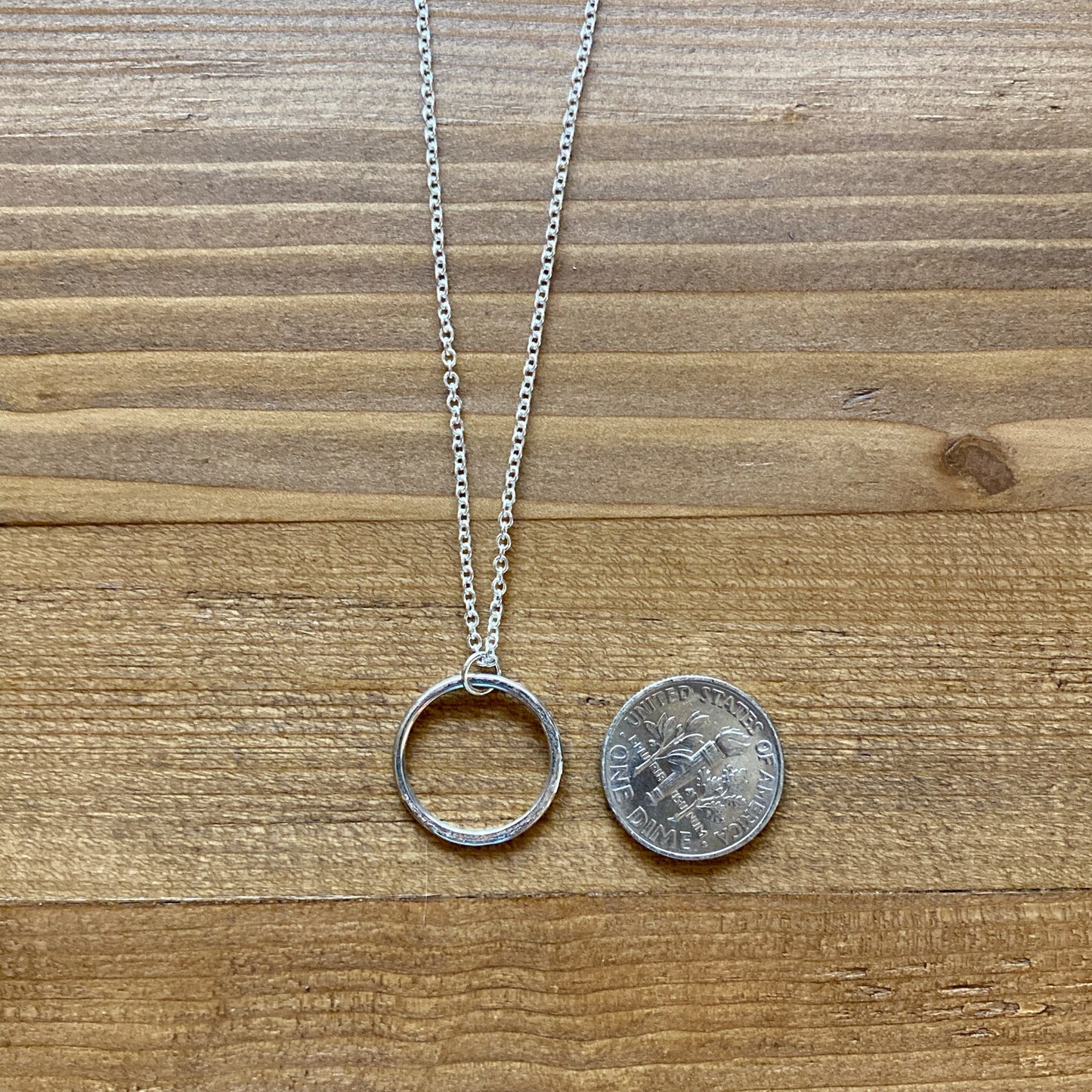 Minimalist Organic Circle Necklace