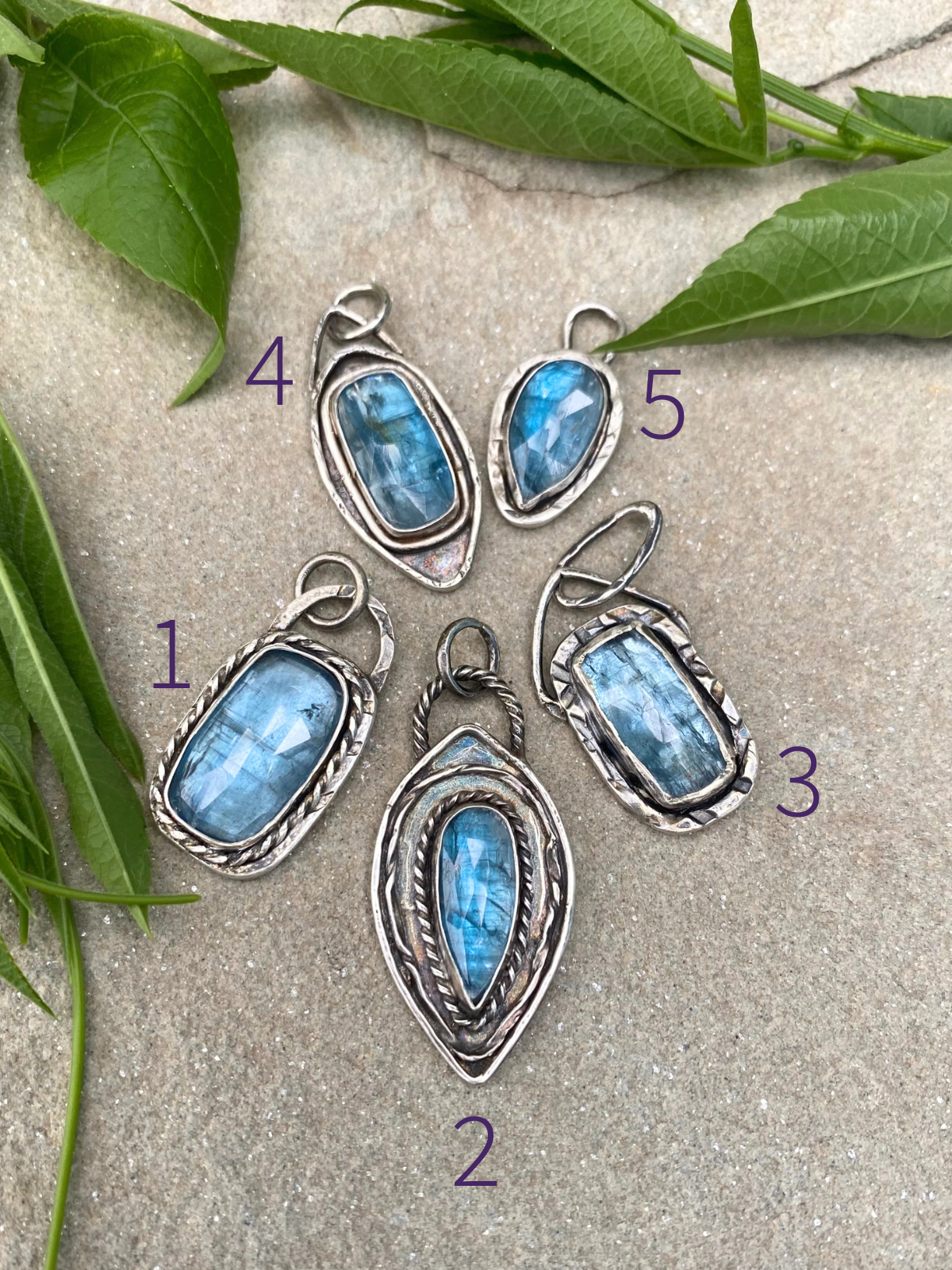 kyanite pendants