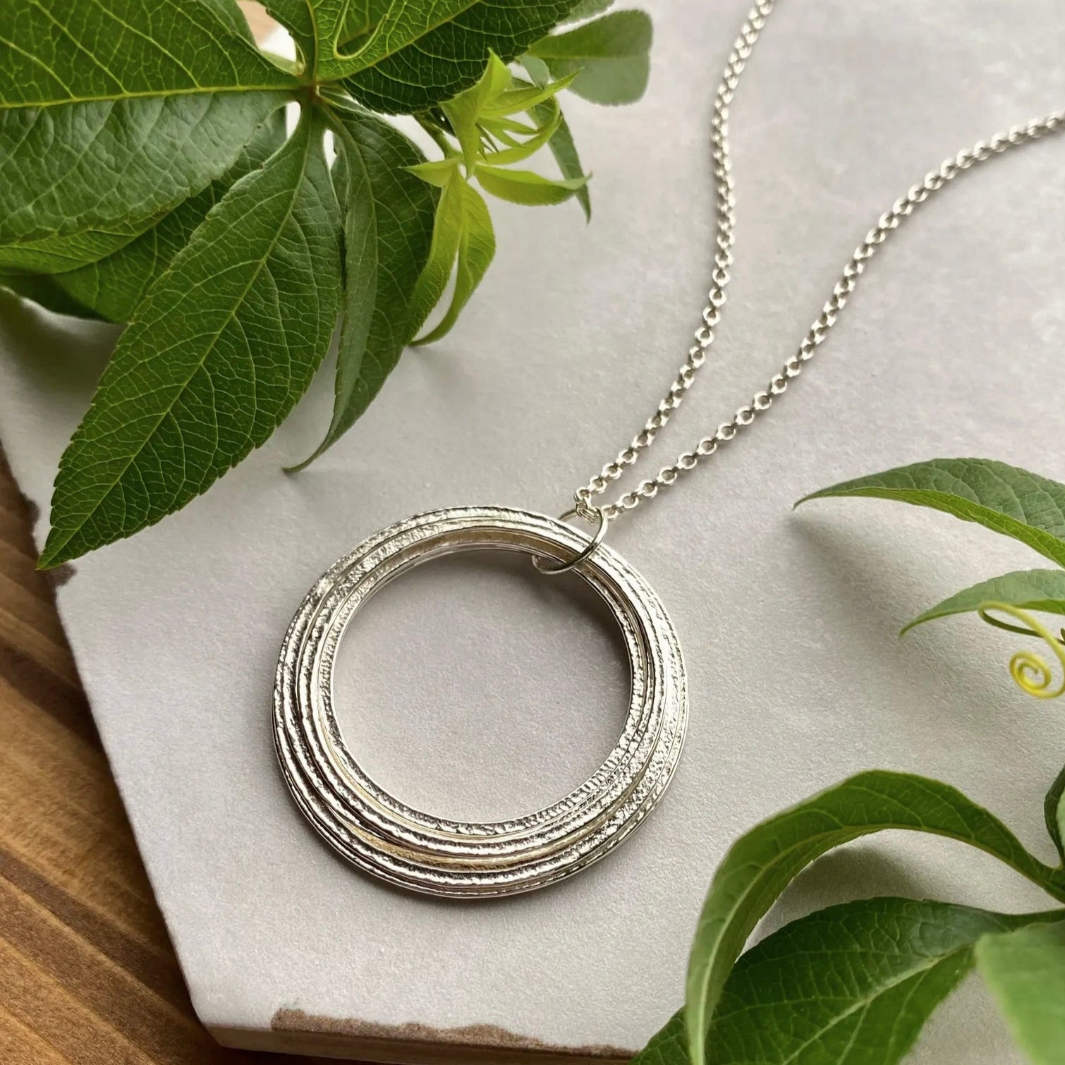 large 80th birthday necklace in sterling silver