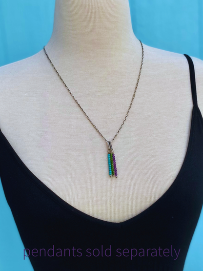 beveled long & short chain