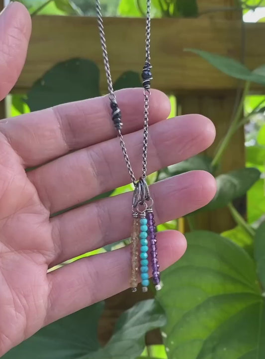 beaded birthstone pendants
