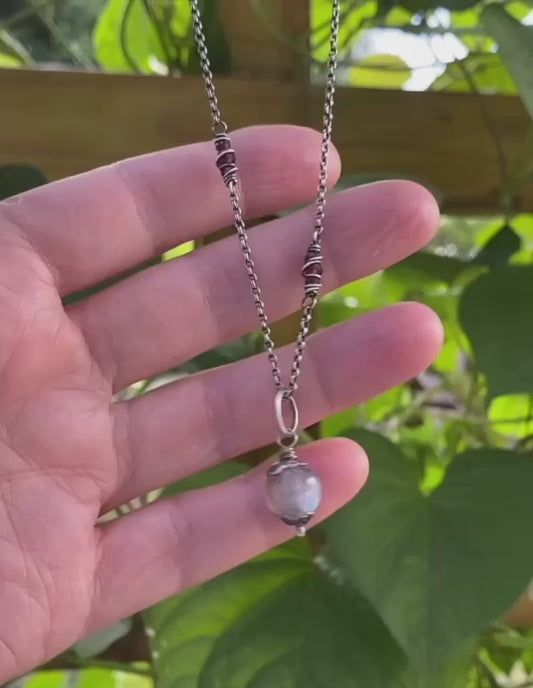 labradorite orb pendant