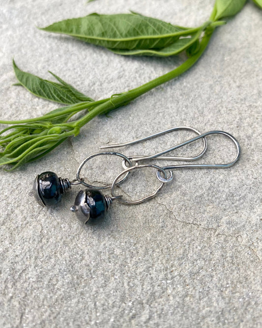 sterling silver kyanite dangle earrings
