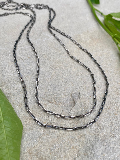 sterling silver long short chain