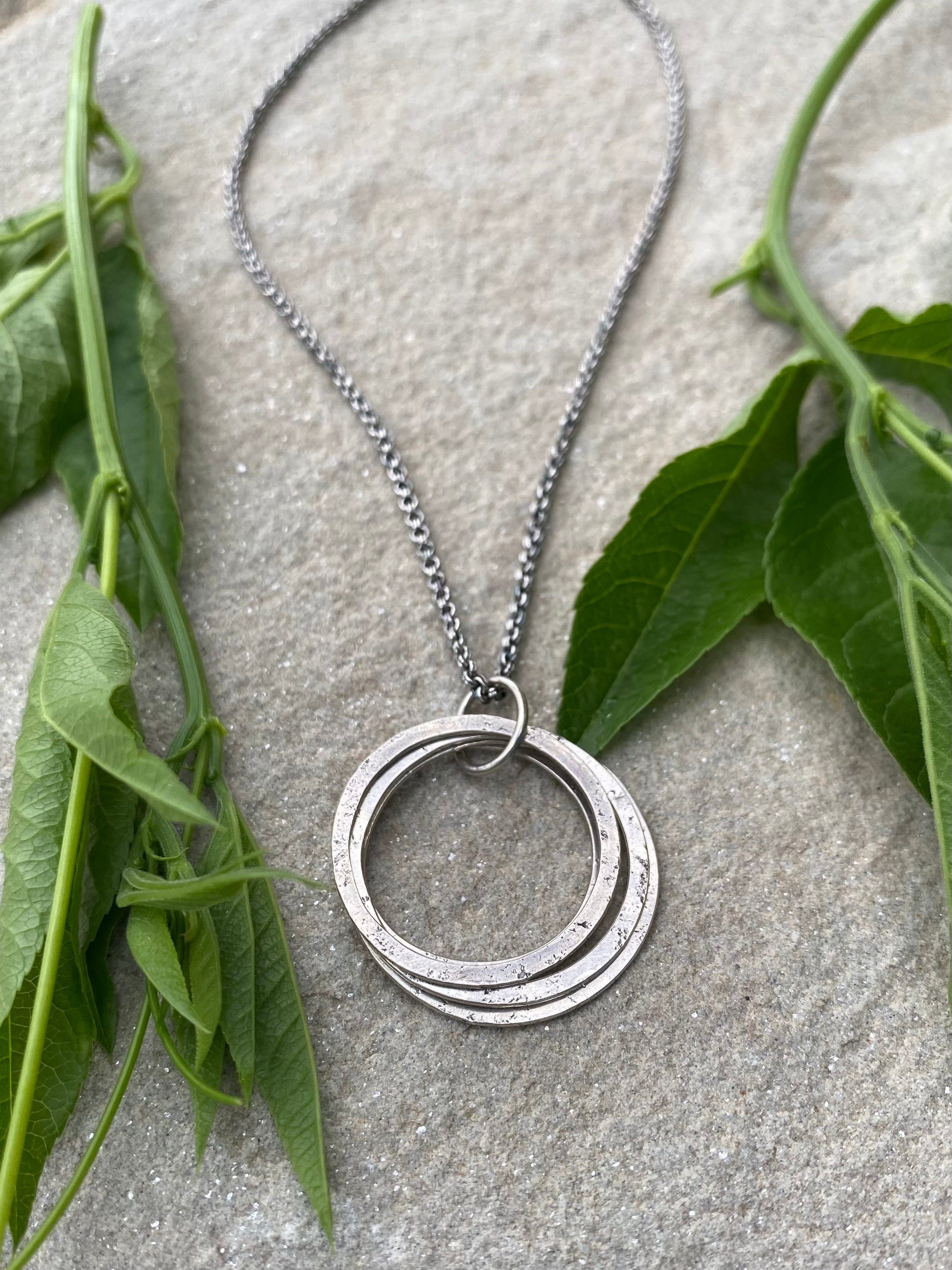 sterling silver rustic 40th birthday necklace