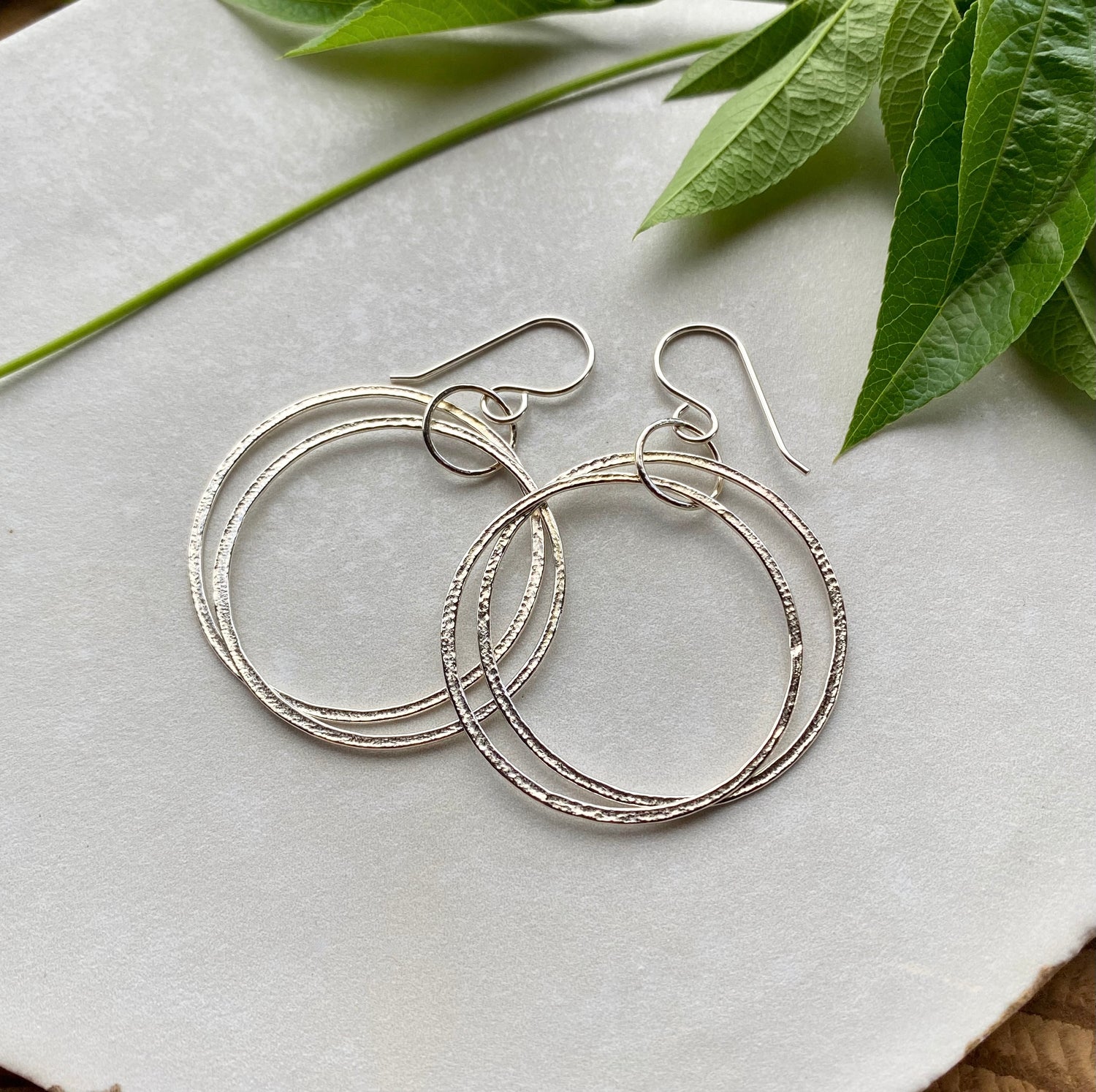 Large Silver Hoops