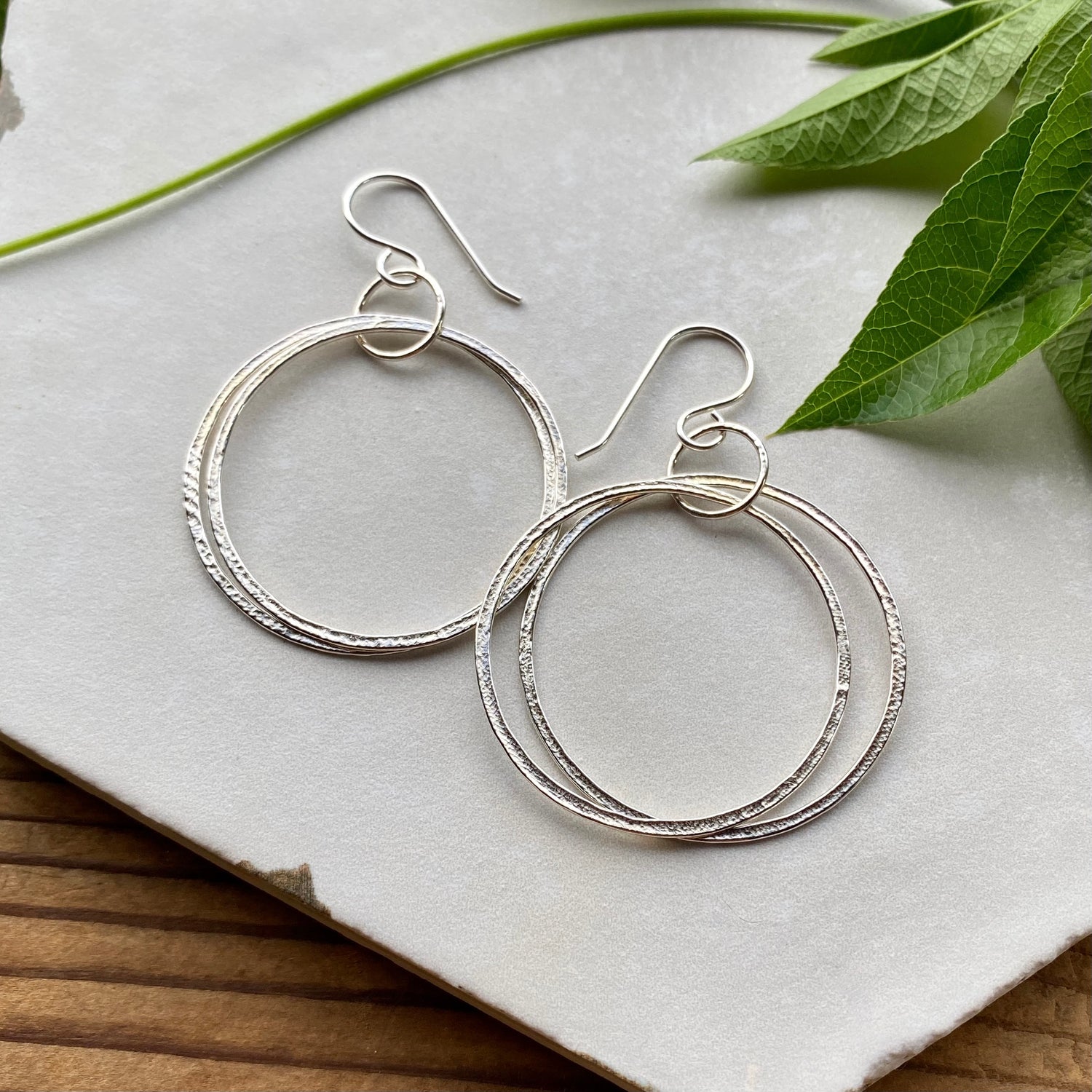 Large Double Hoop Earrings