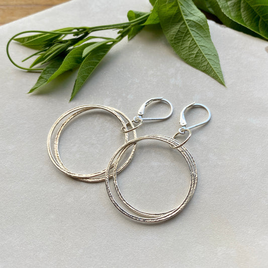 Large Sparkly Circle Earrings from Amy Friend Jewelry