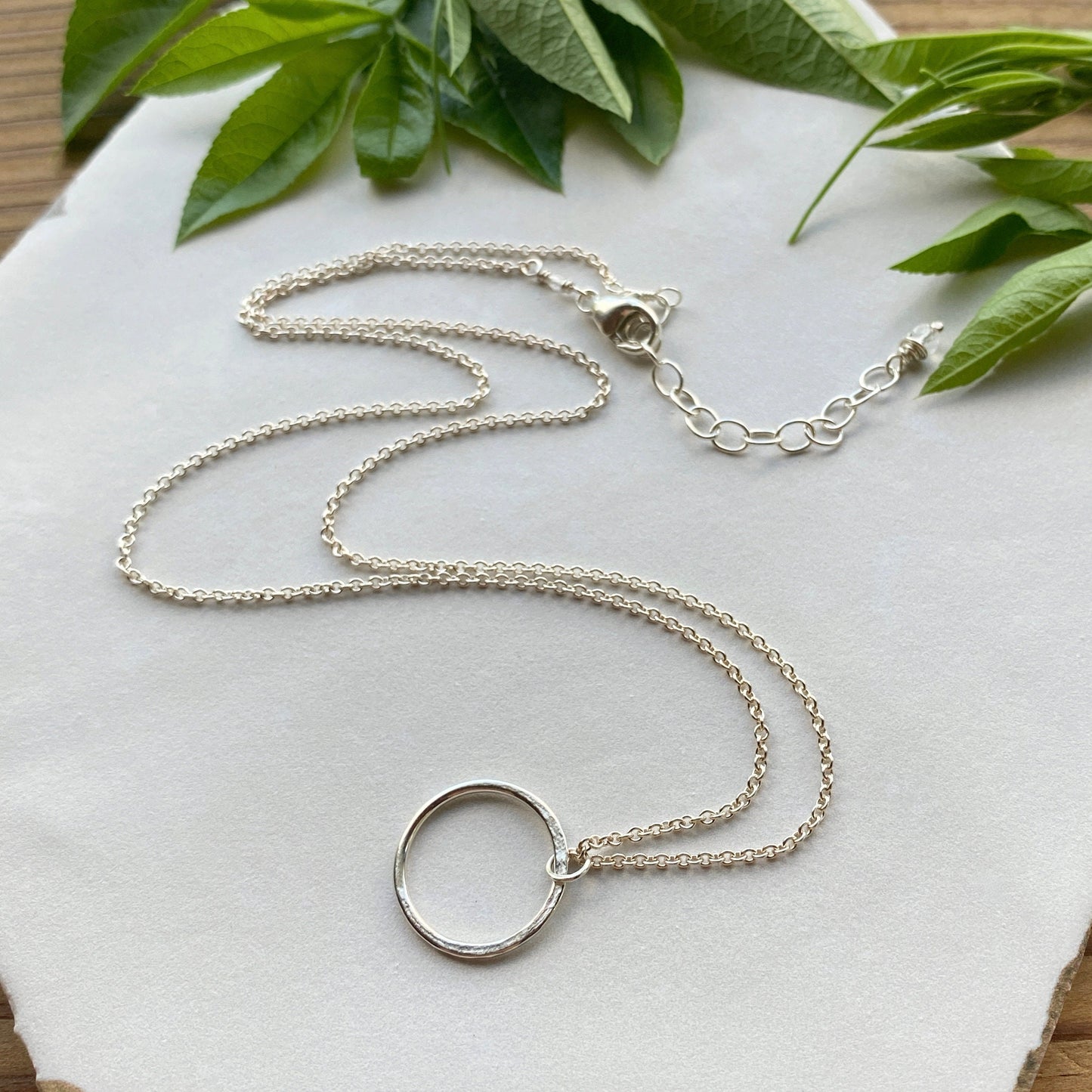 Minimalist Organic Circle Necklace