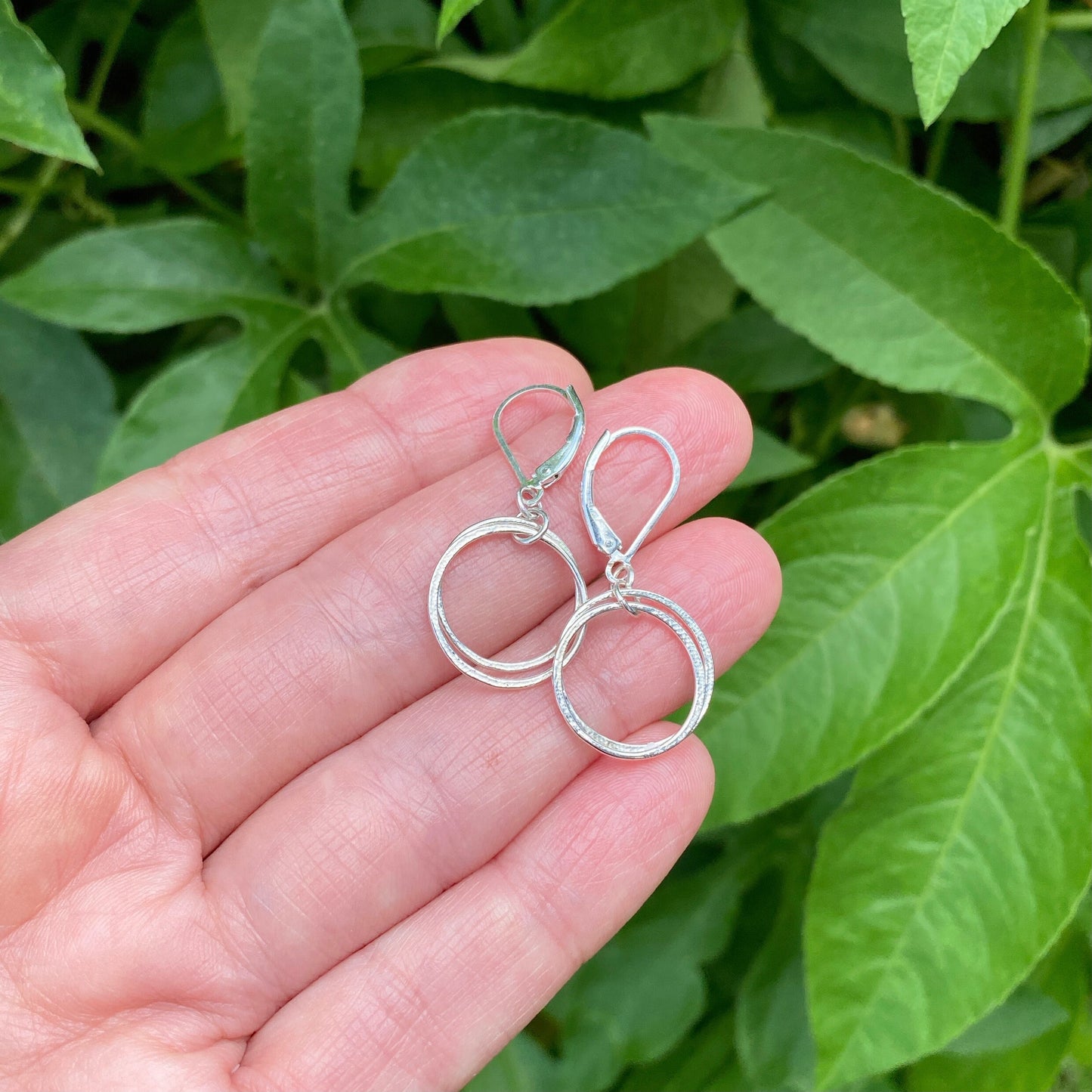 size reference for double hoop earrings