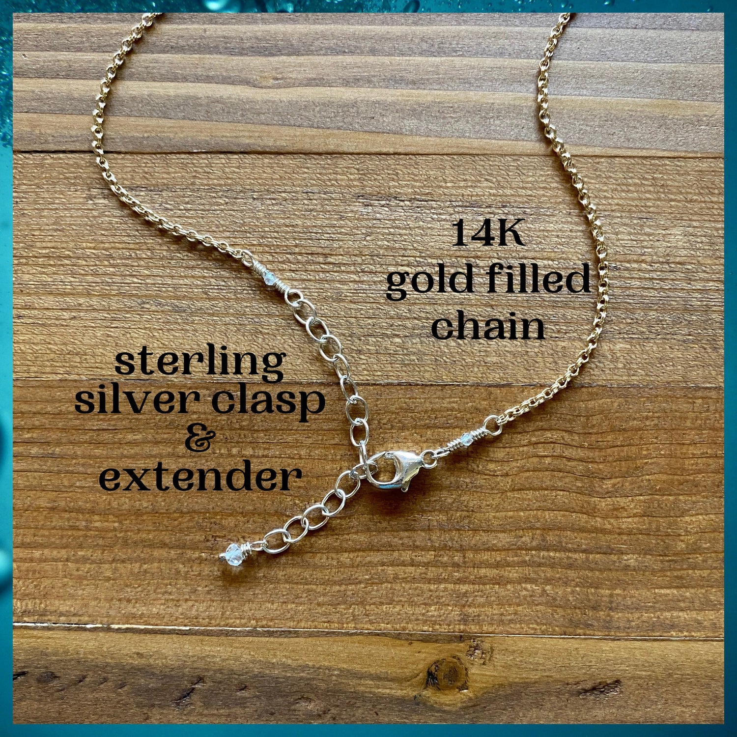 50th Birthday Mid Size Mixed Metal Milestone Birthstone Necklace , Silver Sparkly Circles Pendant on Gold Fill Chain 5 Rings for 5 Decades