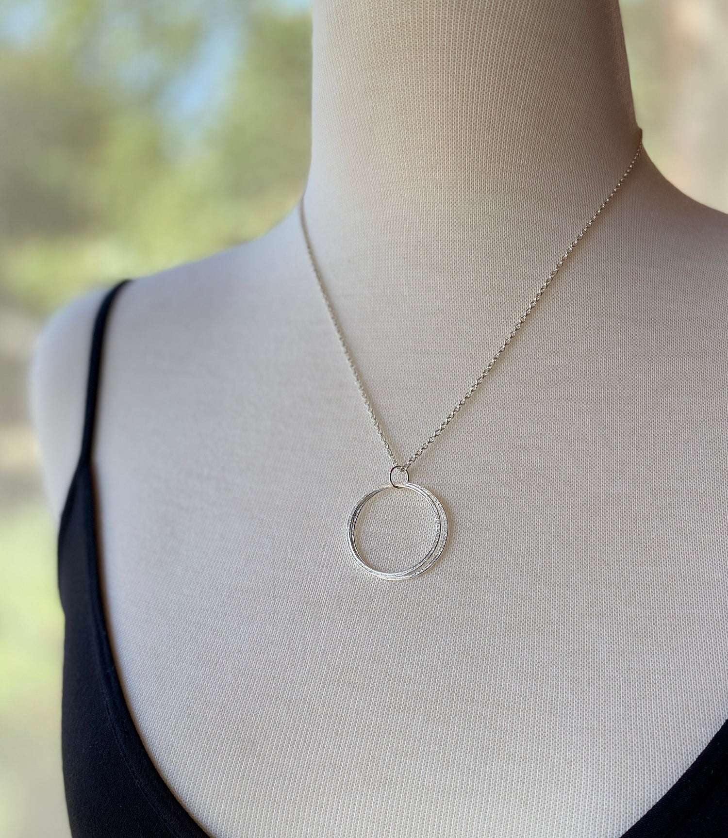 20th Birthday Bold Milestone Necklace, Sterling Silver Sparkly Circles Pendant, Unique 20th Ideas, Friendship, 2 Sisters, 2 Friends Jewelry