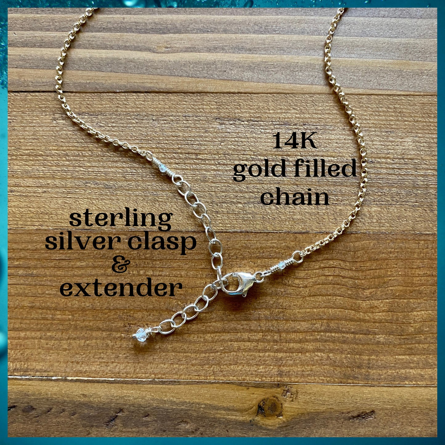 50th Mixed Metal Mid Size Milestone Birthday Necklace, Handcrafted Perfectly Imperfect Sterling Silver Sparkly Circles Pendant on Gold Chain
